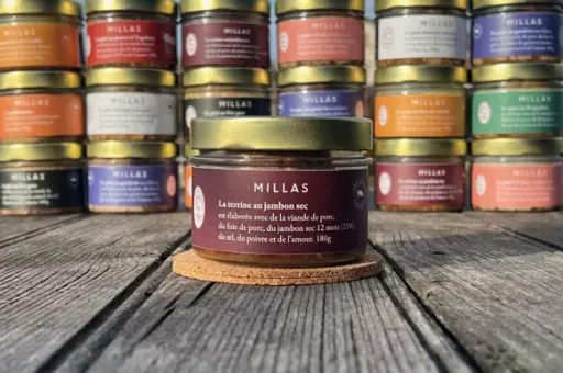 Terrine de pâté au jambon sec